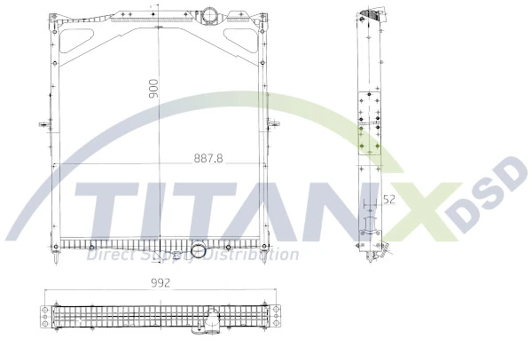 Radiateur, refroidissement du moteur TitanX RX129004