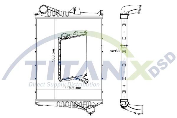 Intercooler, échangeur TitanX IX129002