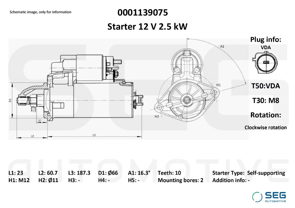 ROZRUSZNIK AUDI A4 3 SERIES (11/2007>03/2012), A5 (06/2007>12/2012), A6 4 SERIES (11/2010>04/2015), Q5 (11/2008>05/2017)