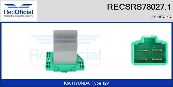 Resistor, interior blower