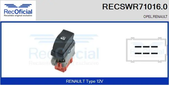 Switch, window regulator