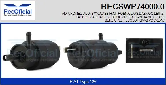 Washer Fluid Pump, window cleaning