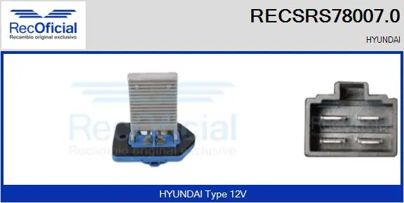 Resistor, interior blower