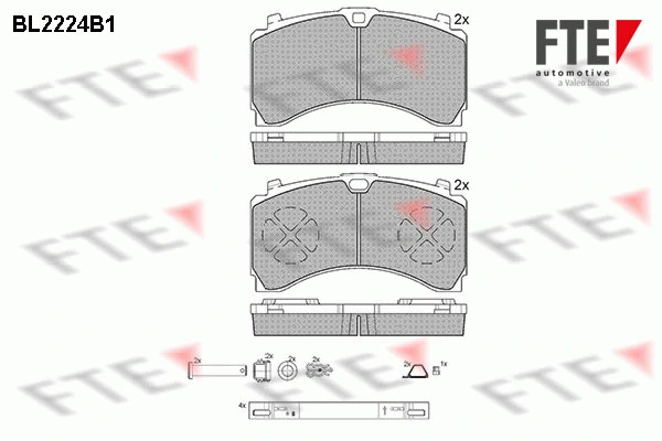 Kit de plaquettes de frein, frein à disque