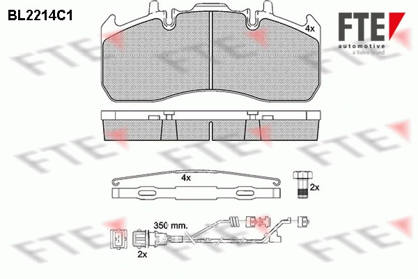 Kit de plaquettes de frein, frein à disque