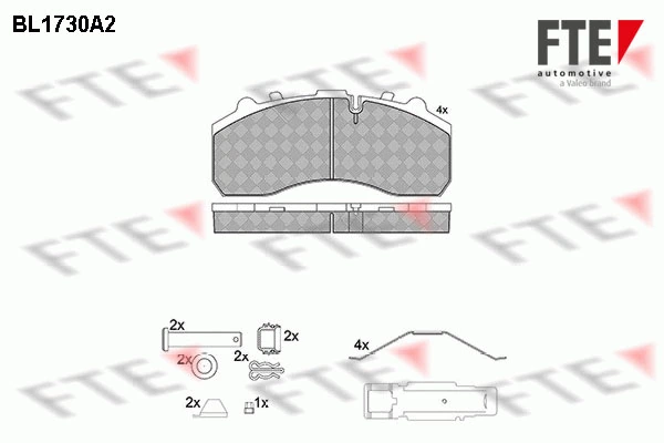 Kit de plaquettes de frein, frein à disque