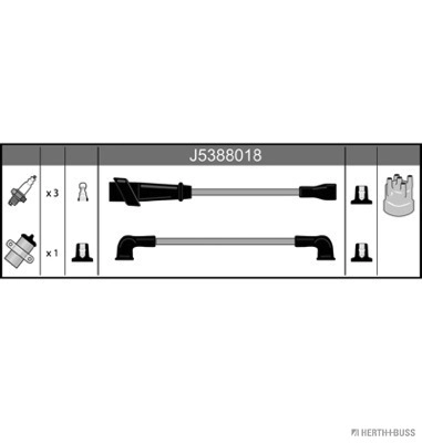 Kit de câbles d'allumage HERTH+BUSS JAKOPARTS J5388018