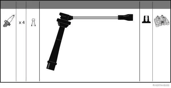 Kit de câbles d'allumage HERTH+BUSS JAKOPARTS J5388000