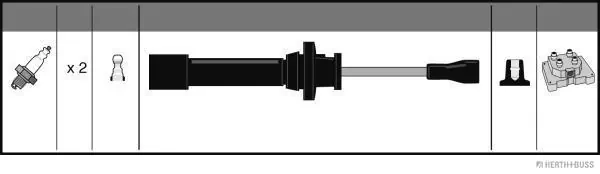 Kit de câbles d'allumage HERTH+BUSS JAKOPARTS J5383024