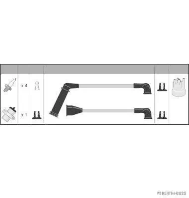 Kit de câbles d'allumage HERTH+BUSS JAKOPARTS J5380507