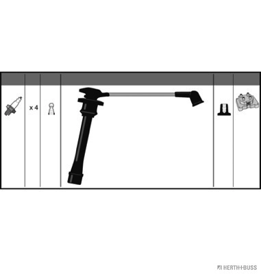 Kit de câbles d'allumage HERTH+BUSS JAKOPARTS J5380503