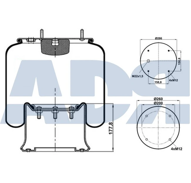 Soufflet de suspension, suspension pneumatique