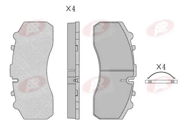 Kit de plaquettes de frein, frein à disque