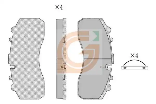 Kit de plaquettes de frein, frein à disque
