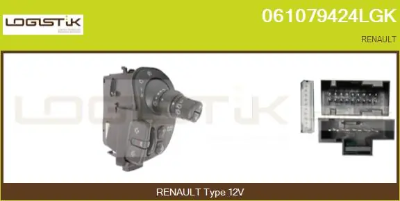 PRZEŁĄCZNIK WYCIERACZEK RENAULT CLIO III (05- )