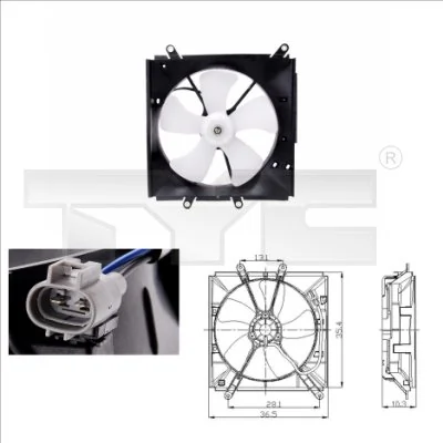 Ventilateur, refroidissement du moteur TYC 836-0001
