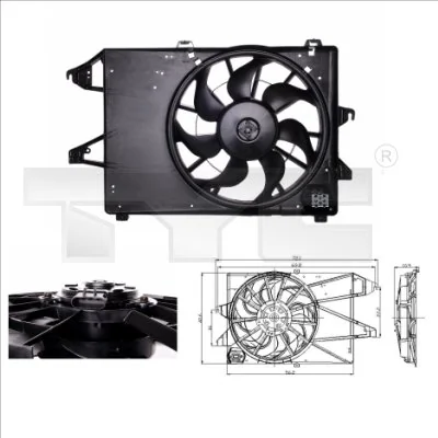 Ventilateur, refroidissement du moteur TYC 810-0009