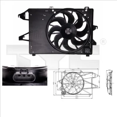 Ventilateur, refroidissement du moteur TYC 810-0008