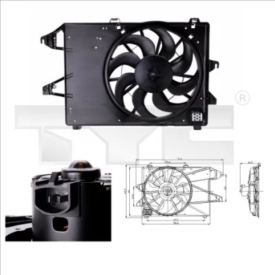Ventilateur, refroidissement du moteur TYC 810-0006