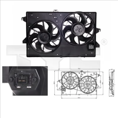 Ventilateur, refroidissement du moteur TYC 810-0007