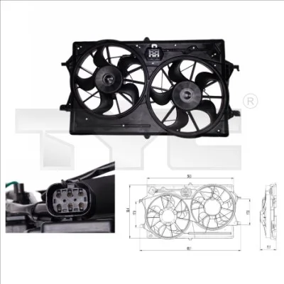 Ventilateur, refroidissement du moteur TYC 810-0019