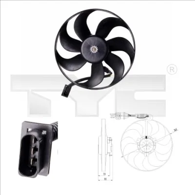Ventilateur, refroidissement du moteur TYC 837-0002