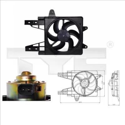 Ventilateur, refroidissement du moteur TYC 809-0013