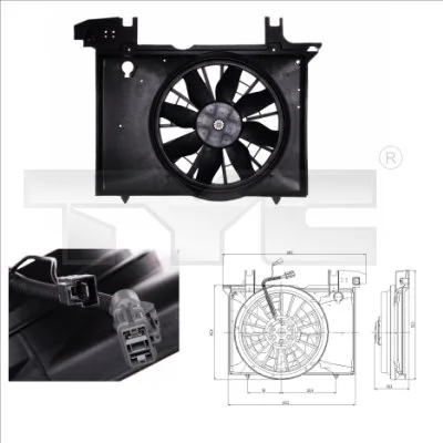 Ventilateur, refroidissement du moteur TYC 838-0005
