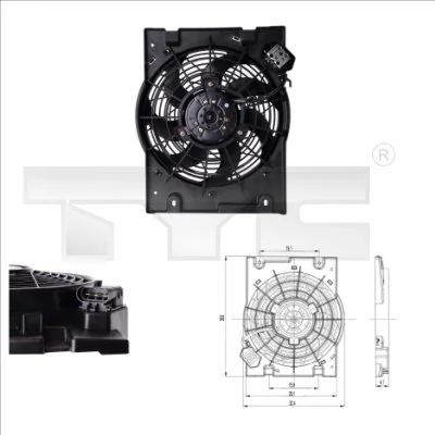 Ventilateur, refroidissement du moteur TYC 825-0014