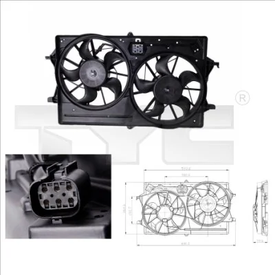 Ventilateur, refroidissement du moteur TYC 810-0016