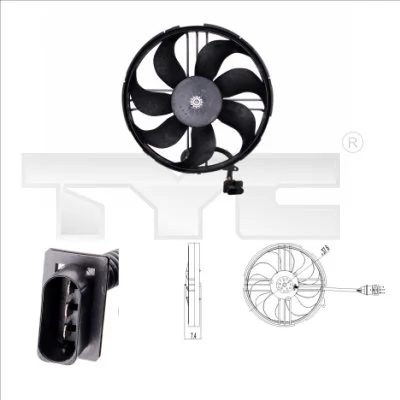Ventilateur, refroidissement du moteur TYC 837-0018