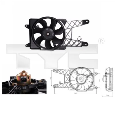 Ventilateur, refroidissement du moteur TYC 809-0012