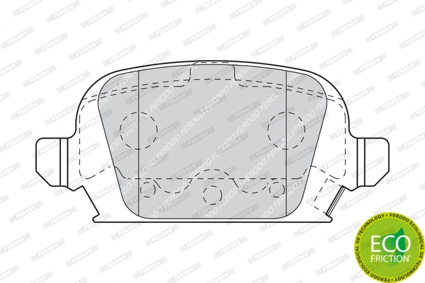 Kit de plaquettes de frein, frein à disque FERODO FDB1472