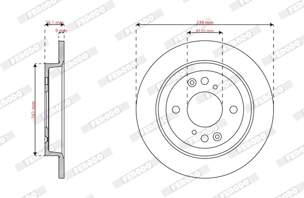 Disque de frein FERODO DDF3156C