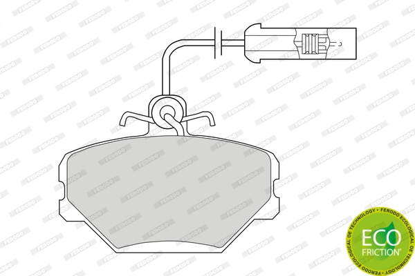 Kit de plaquettes de frein, frein à disque FERODO FDB524