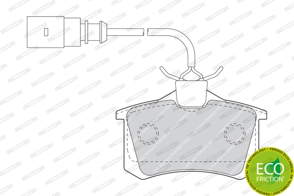 Kit de plaquettes de frein, frein à disque FERODO FDB1481