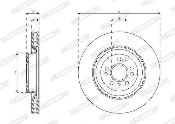 Disque de frein FERODO DDF2206C-1