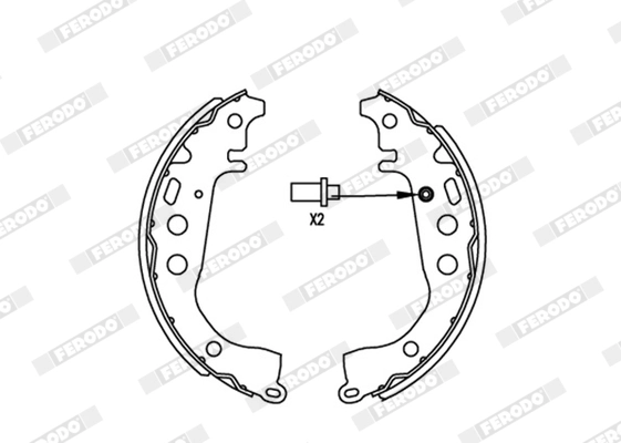 Jeu de mâchoires de frein FERODO FSB582