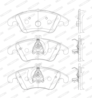 Kit de plaquettes de frein, frein à disque FERODO FDB1979