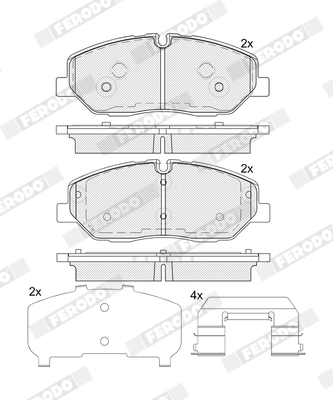 Kit de plaquettes de frein, frein à disque FERODO FDB5403
