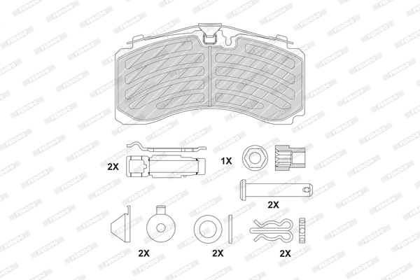 Kit de plaquettes de frein, frein à disque FERODO FCV4736PTS