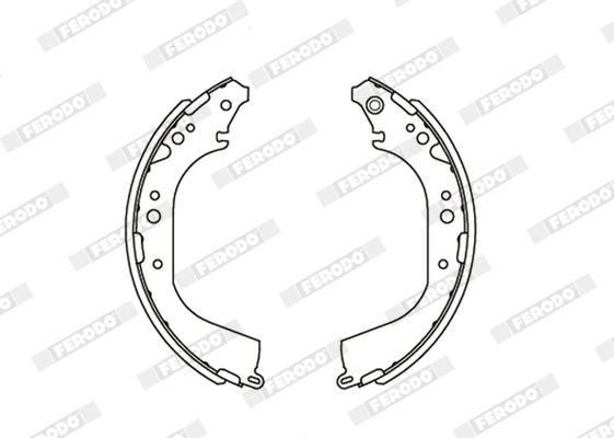 Jeu de mâchoires de frein FERODO FSB411