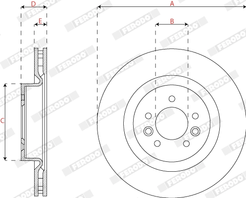 Disque de frein FERODO DDF2635C-1
