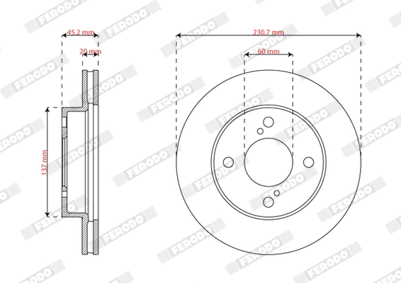 Disque de frein FERODO DDF2968C