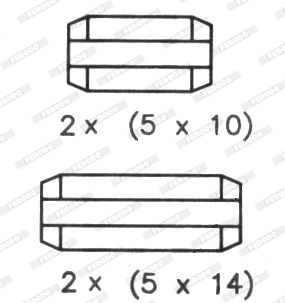 Jeu de mâchoires de frein FERODO FSB183