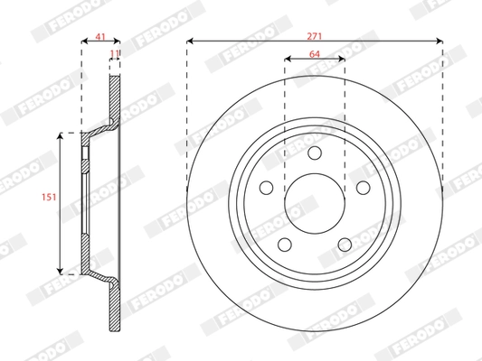 Disque de frein FERODO DDF3022C