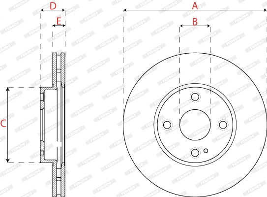 Disque de frein FERODO DDF2861C