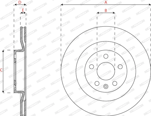 Disque de frein FERODO DDF2732C