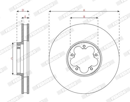 Disque de frein FERODO DDF3095C