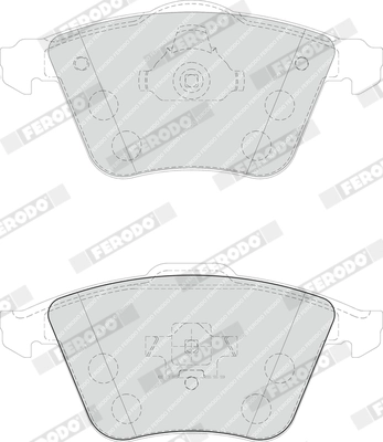 Kit de plaquettes de frein, frein à disque FERODO FDB1706